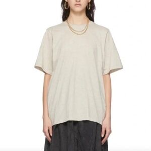 Toteme - Oversized Beige chambray Organic Cotton Tee Size M